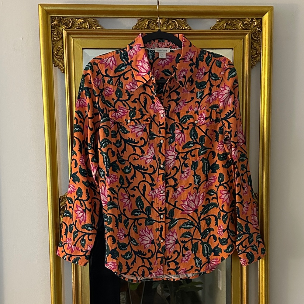 Sundance Floral Shirt 100% Linen